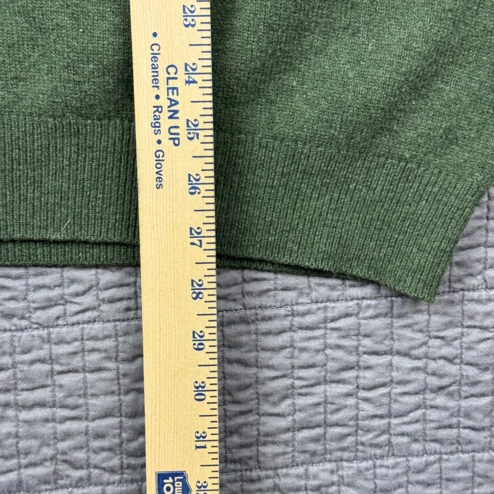 Vintage‎ LL Bean Wool Sweater Vest Men XL Green Lambswool Scotland V Neck